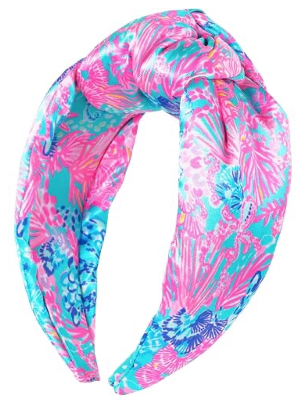 Lilly Pulitzer satin wide knotted 3” headband NEW!